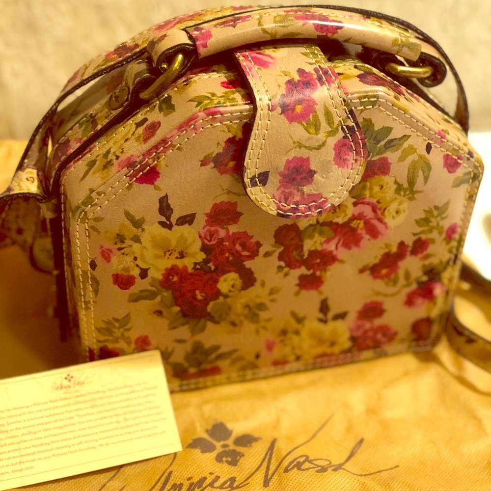 Patricia Nash Antique Rose Italian Leather  Purse